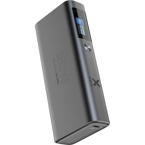 Xtorm Nova Pro Powerbank 20000 mAh, Ultra Slim Leicht Externe Batterie, Powerbank USB-C Schnellladegerät 130W für Laptop, iPhone, Samsung Galaxy und Mehr, Quick-Charge, 2 USB-C Ausgänge